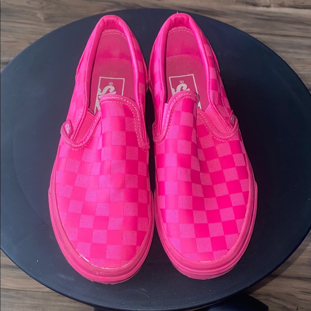 Vibrant Pink Kids Slip-On Shoes